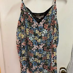 LOFT Plus Floral Chiffon Tank
